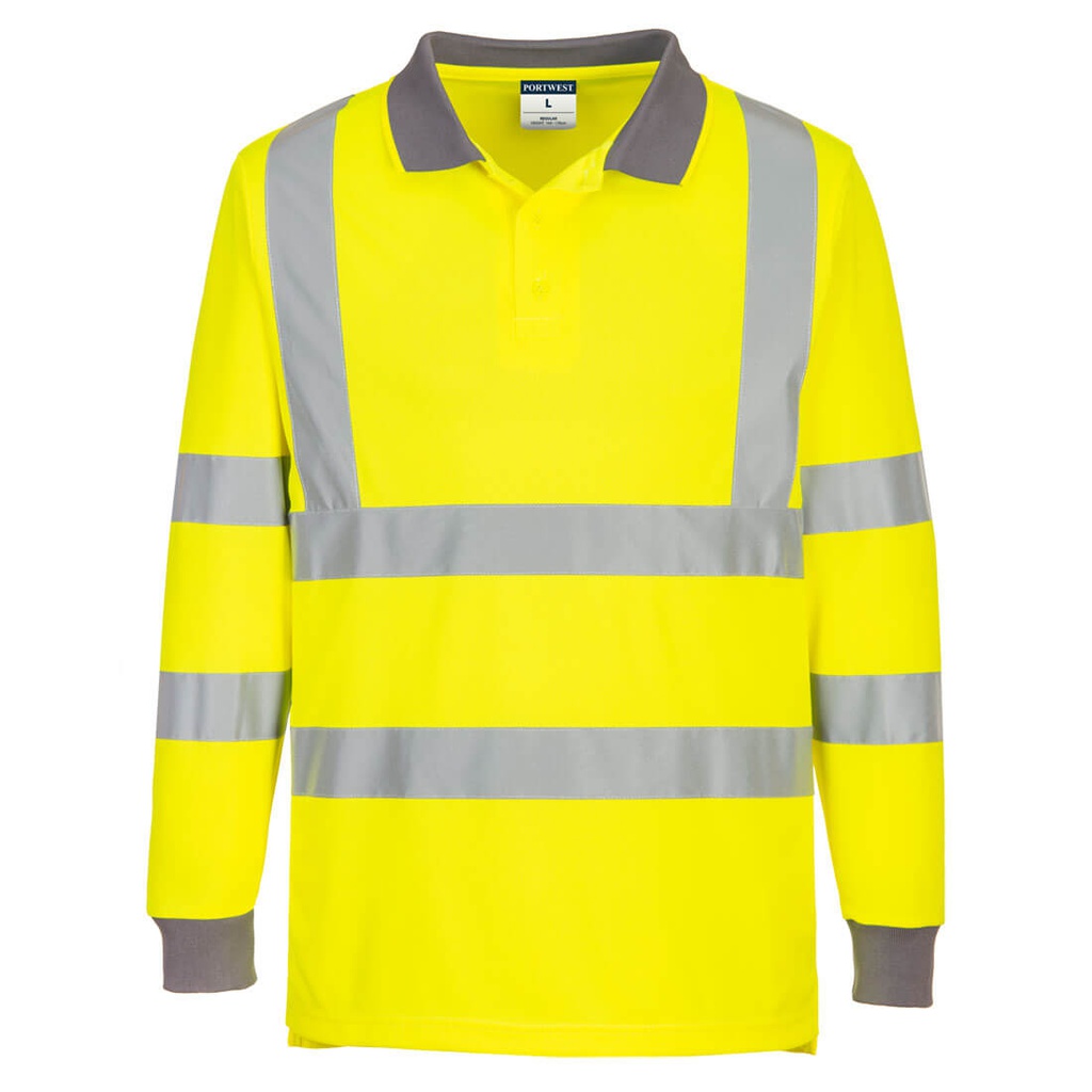 Portwest EC11 Eco Hi-Vis Polo Shirt L/S (6 Pack) 