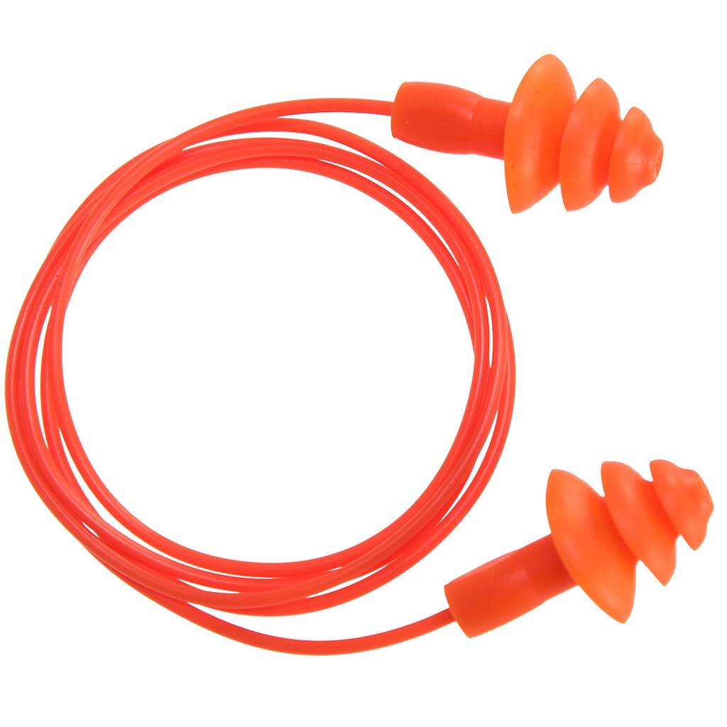 Portwest EP04 Reusable Corded TPR Ear Plugs (50 pairs)
