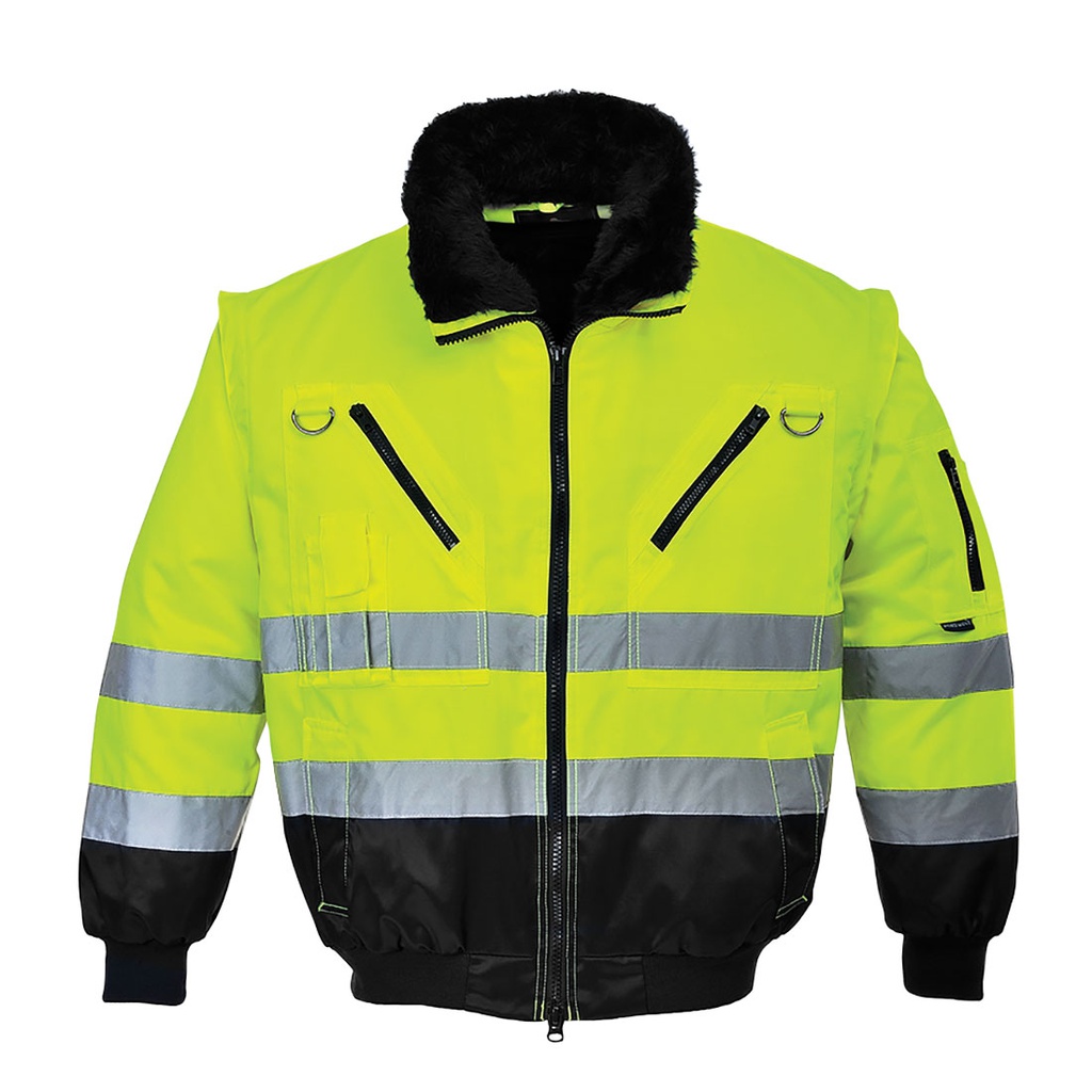 Portwest PJ50 Hi-Vis 3-in-1 Contrast Pilot Jacket 