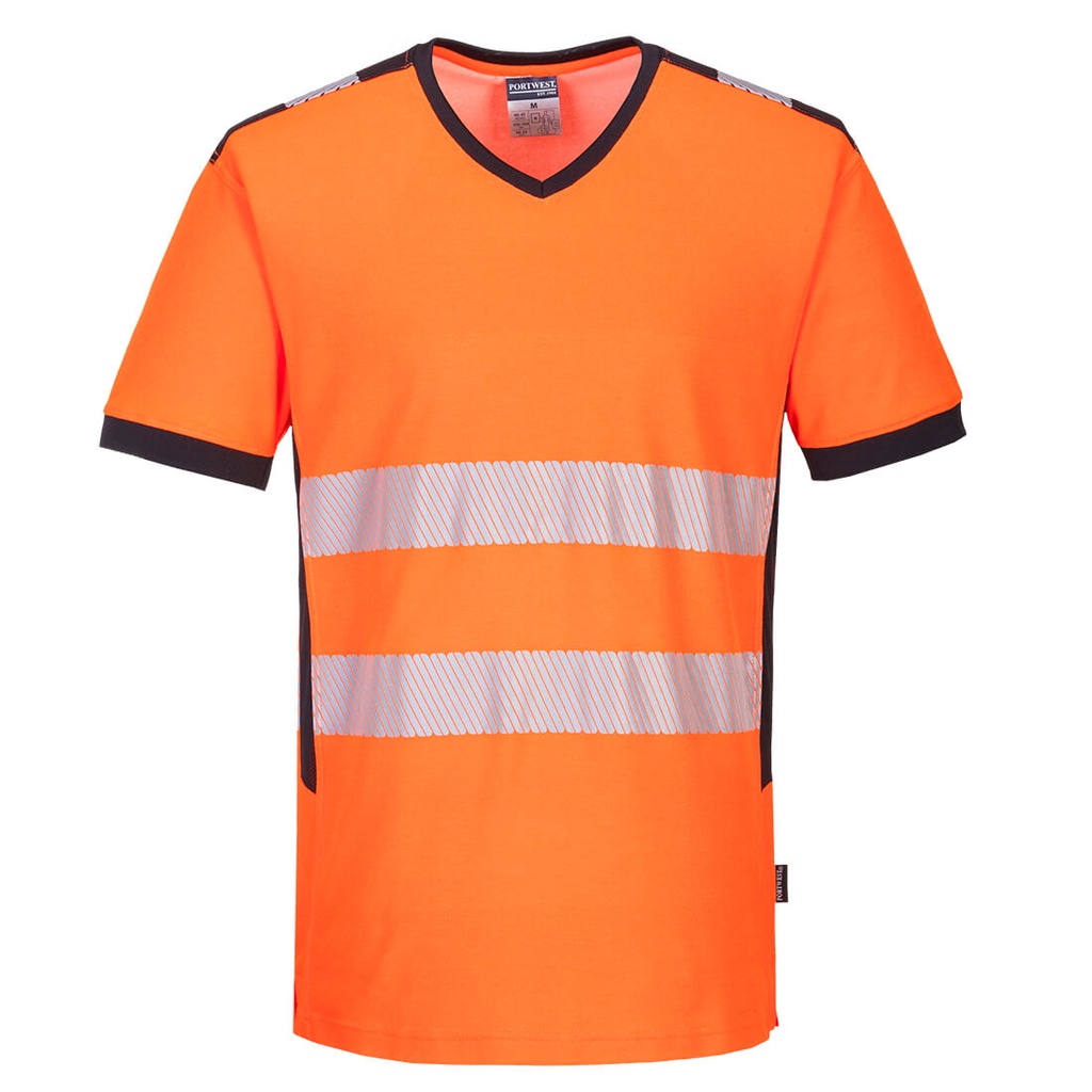 Portwest PW310 PW3 Hi-Vis V-Neck Mesh Insert T-Shirt S/S 