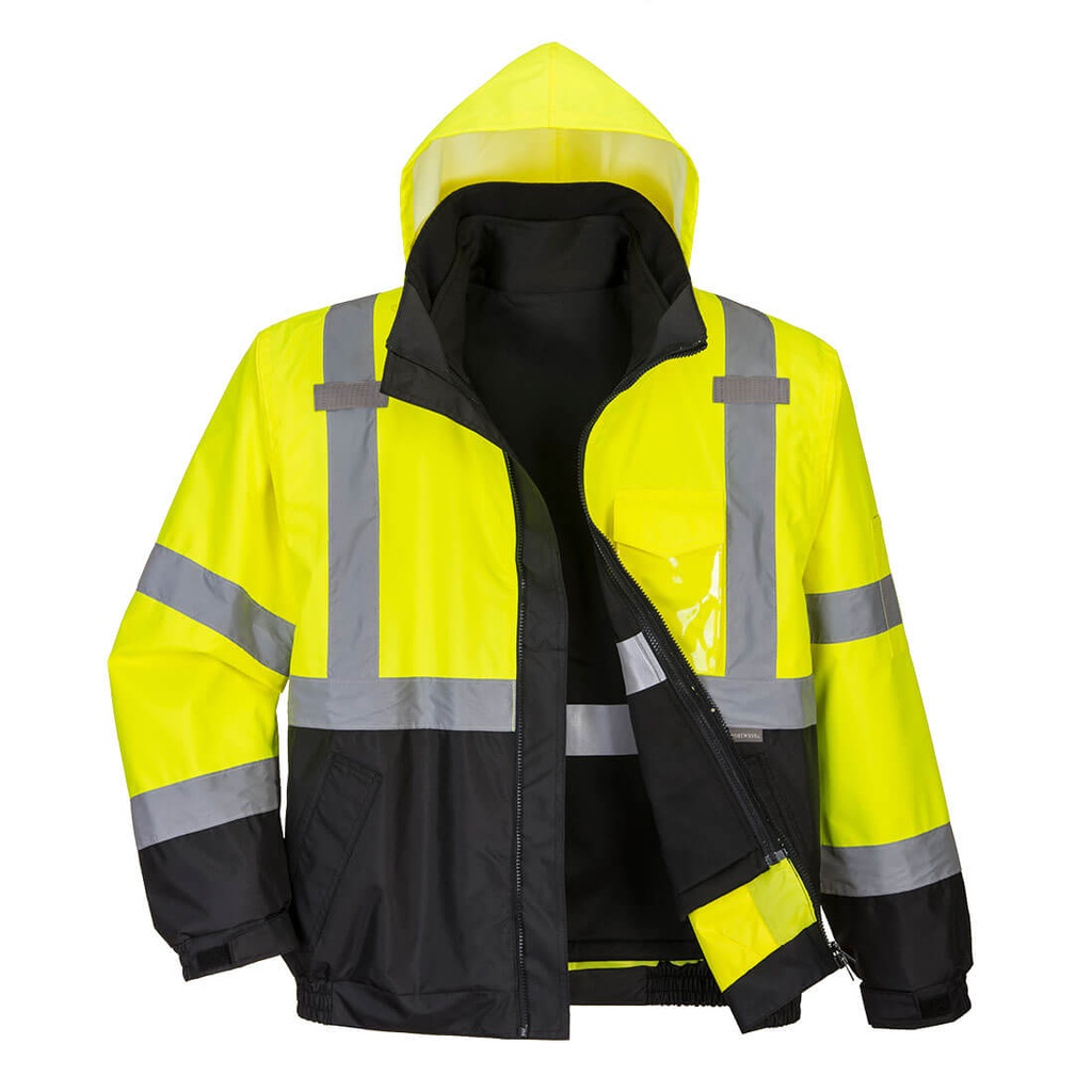 Portwest S365 Hi-Vis 3-in-1 Contrast Premium Bomber Jacket 