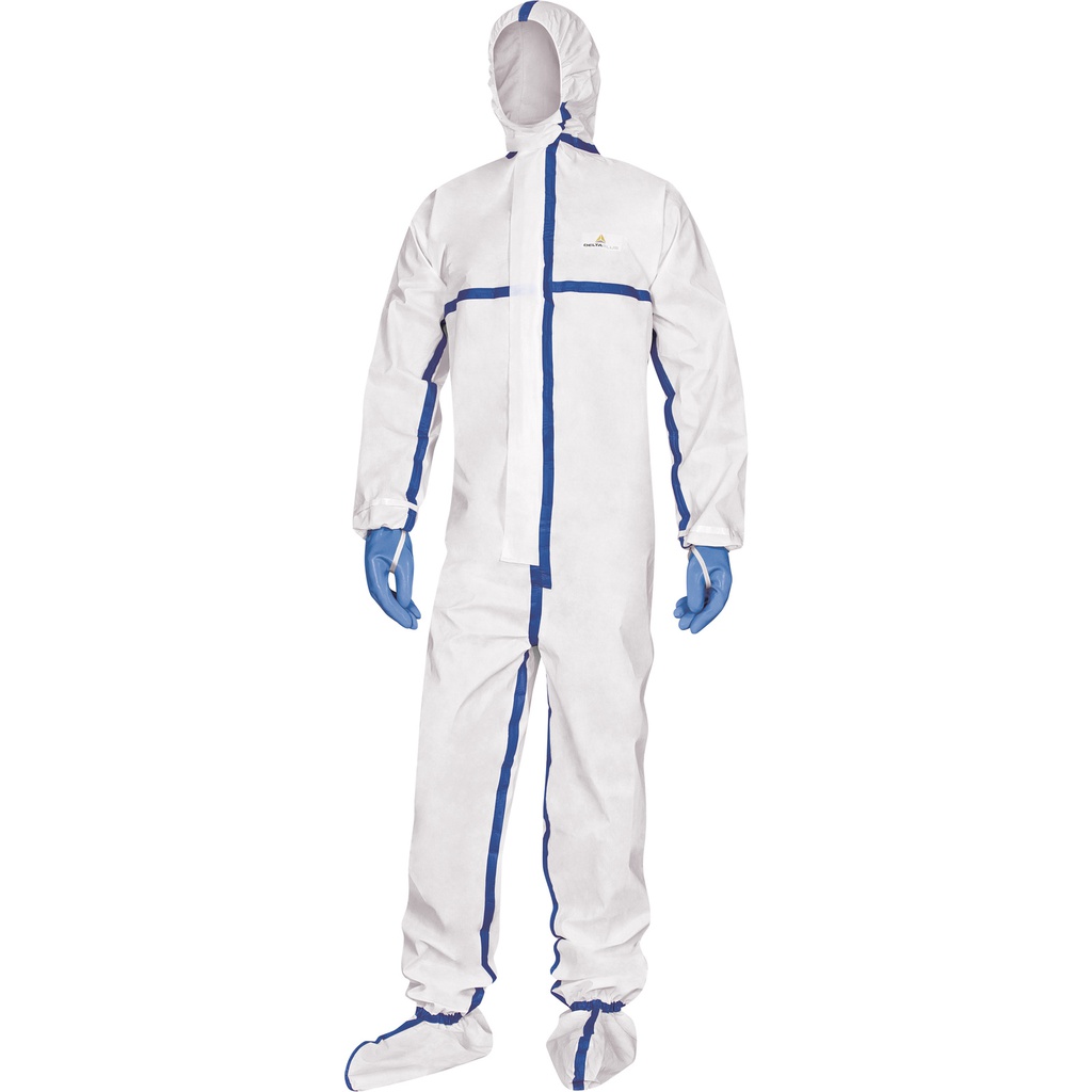 DT250 ONE-PIECE DISPOSABLE OVERALL WITH HOOD - 4B TYPE - TAPED SEAMS 
