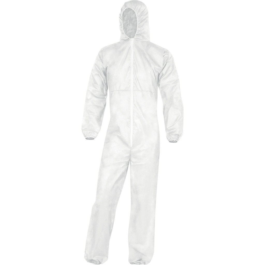 PO106 POLYPROPYLENE DISPOSABLE OVERALLS WITH HOOD 