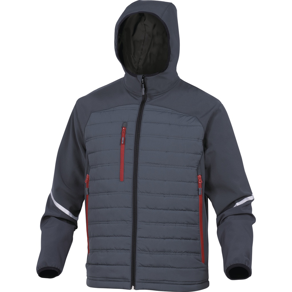 MOTION QUILTED SOFTSHELL AND POLYESTER BI-MATERIAL BLOUSON 