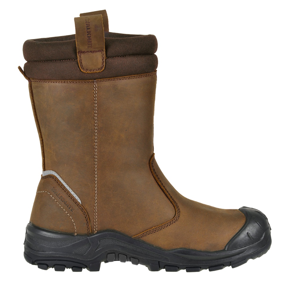 Walkmate Riga Brown, boot, fleece lining, S3 SRC