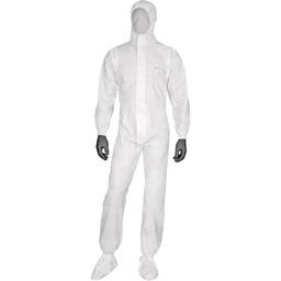 DT117 DELTATEK 5000 DISPOSABLE OVERALLS WITH HOOD - 5B TYPE - 6B TYPE 