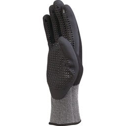 VE724NO POLYESTER/SPANDEX KNITTED GLOVE - NITRILE PALM+DOTS 