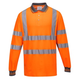 Portwest S271 Hi-Vis Cotton Comfort Polo Shirt L/S 